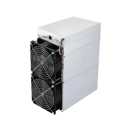 Bitmain Antminer Z15 Front View with Dual Cooling Fans and Heat Sink - Equihash ASIC Miner for Zcash (ZEC) Mining