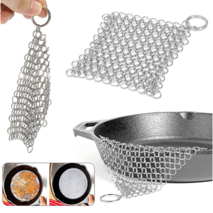 cast iron chainmail scrubber