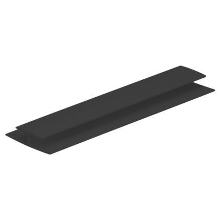 H-verbindingprofiel 4mm - Zwart