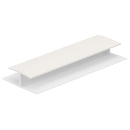 H-verbindingprofiel 10mm - Wit