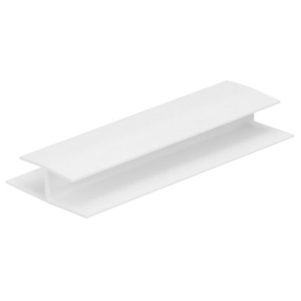 H-verbindingprofiel 10mm - Wit - Classic (met houtnerf)