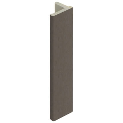 Eindprofiel 10mm voor Keralit dakrand - Kwartsgrijs - Classic (met houtnerf)