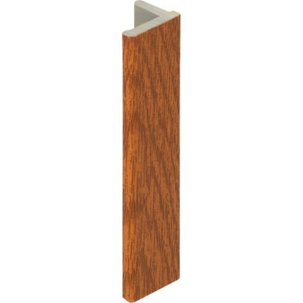Eindprofiel 10mm voor Keralit dakrand - Golden oak - Classic (met houtnerf)