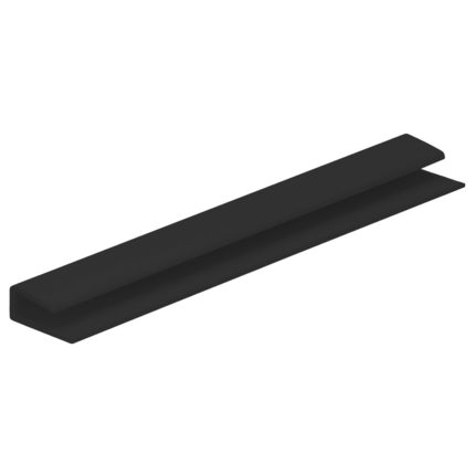 Eindprofiel 4mm - Zwart