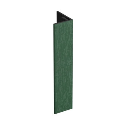 Verlengd eindprofiel 17x44mm Keralit - Mosgroen - Classic (met houtnerf)