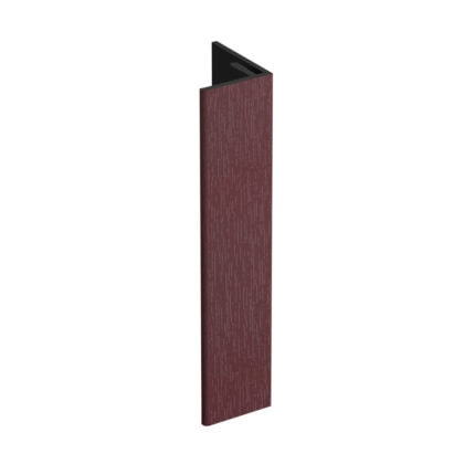 Verlengd eindprofiel 17x44mm Keralit - Wijnrood - Classic (met houtnerf)