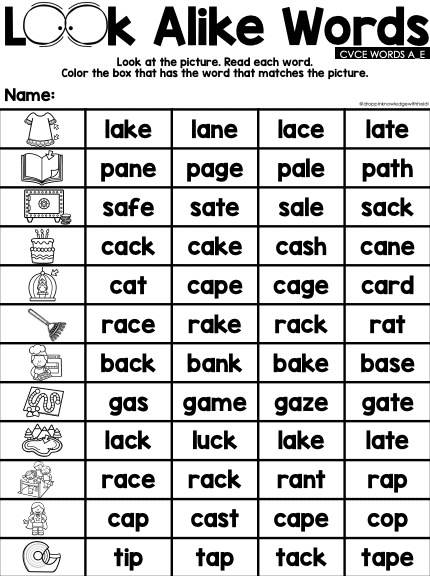 Look Alike Words - Silent E - Image 3