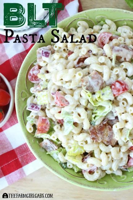 It's picnic season and this BLT Pasta Salad is the perfect easy recipe!