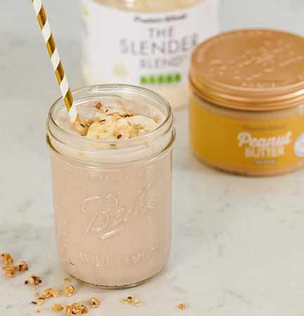 Peanut butter banana protein shake