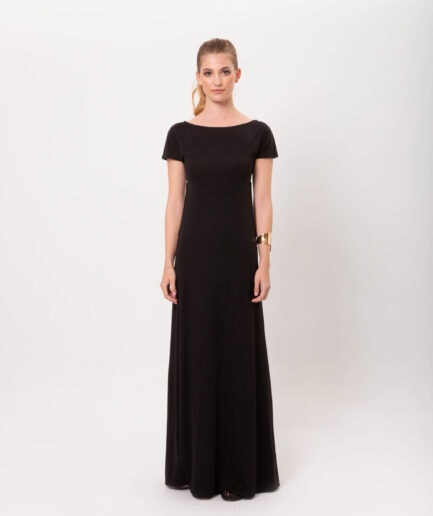 Dress with Slits at the Waist - Black