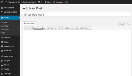WordPress New Post