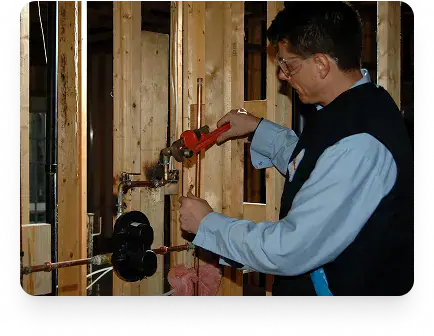 Rough-in plumbing work on copper pipes in Etobicoke by a Drain Rescue technician