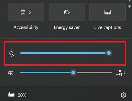decrease the brightness level of pc