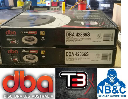 DBA42366S T3 FRONT SLOTTED ROTORS suit RENAULT MEGANE