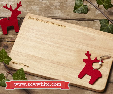 personalised christmas chopping board