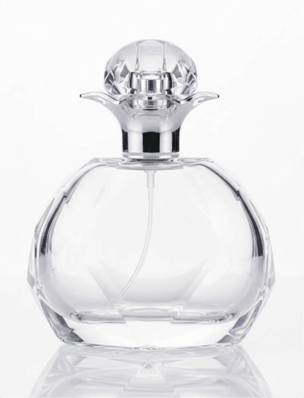Bespoke-Glass-Perfume-Bottle-Transparent Round