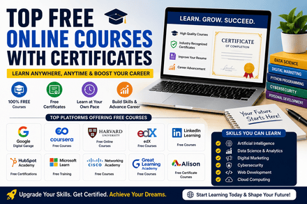 Top Free Online Courses with Certificates in 2026