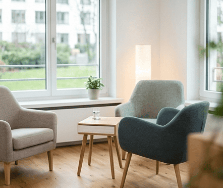 Gesprächssituation bzw. Stühle verlassen und über das Gespräch reden