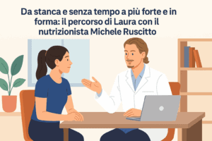 Michele Ruscitto nutrizionista Gallarate e Verbania durante una consulenza personalizzata in studio