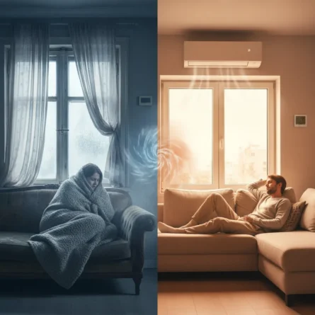 instalación de ventanas para proteger del frio y calefacción a través de un split (aire acondicionado)