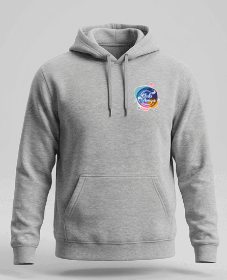 Sudadera gris delante