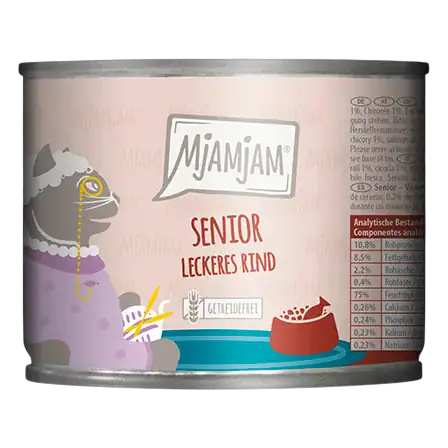 MjAMjAM Senior Ternera Sabrosa 200gr Para Gatos