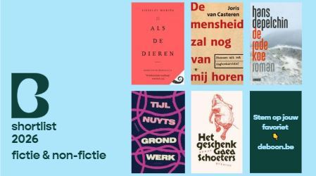 De vijf boeken op de shortlist van de Boon Literatuurprijs 2026