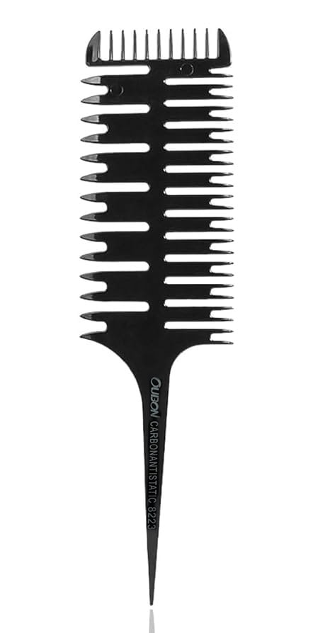 شانه کربنی مش،شانه مخصوص تقسیم مو،شانه مش حرفه‌ای کربنی،شانه تقسیم‌بندی رنگ مو،شانه هایلایت کربنی