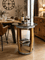 table haute barrique double plateaux verre