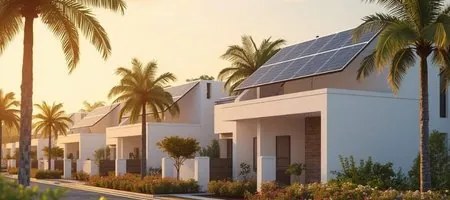 Residential solar panel installation on rooftop in Hyderabad by AB Solar