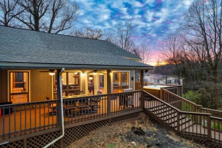 Spacious outdoor areas perfect for relaxing on warm summer nights.