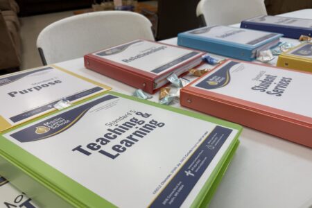 accreditation binders at Martin Luther School in Joplin Missouri