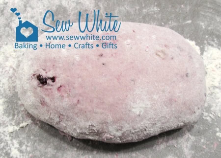 Purple Blackberry Sourdough dough ready to be prooved. 