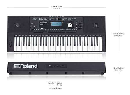 Roland E-X30 Arranger 88-Key Keyboard (61 Keys), Black