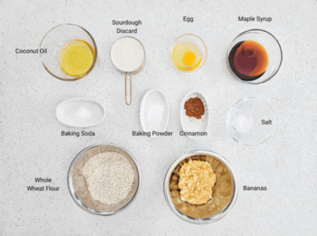 Sourdough Discard Banana Bread Ingredients