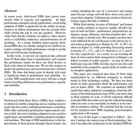 UCSD research report: The Bleak Future of NAND Flash Memory