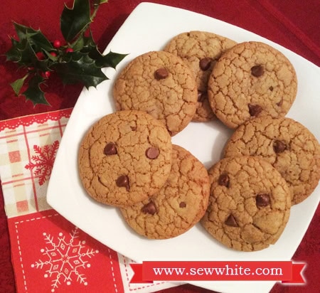 Sew White orange cinnamon and chocoalate chip cookie