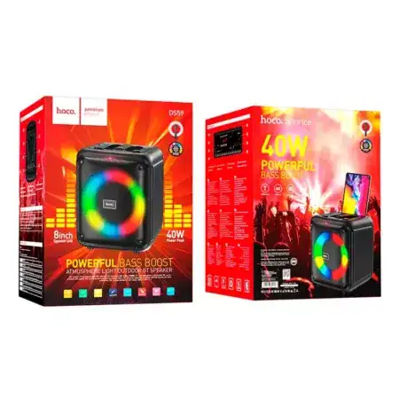 DS59 Frequency – רמקול קריוקי נייד 40W עם מיקרופון אלחוטי