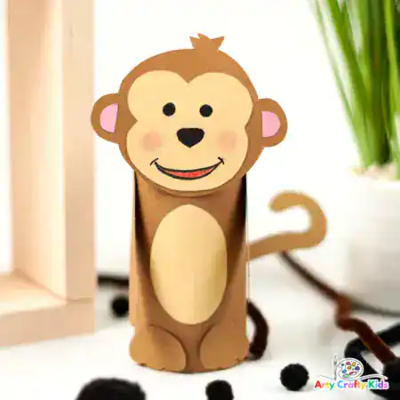 paper roll monkey craft