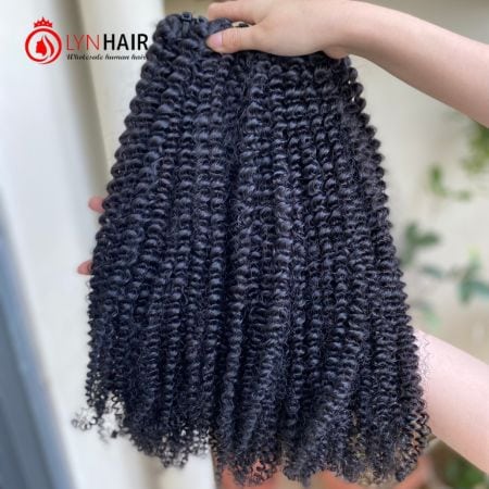 22 inch bundles kinky curly human hair for wholesale