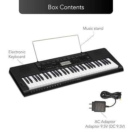 Casio CTK-3500 61-Key Portable Keyboard, Black - Image 4