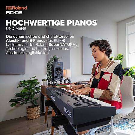 Roland RD-08 Stage Piano | Authentic RD Sound & Playability | Streamlined Design | 88-Note Weighted Action PHA-4 Keyboard | Expandable Features | +3,000 Built-in Sounds - Image 5