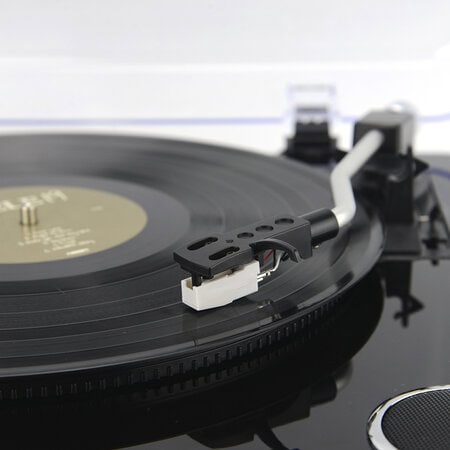 Грамофон Aiwa GBTUR-120BK, Стерео високоговорители, Bluetooth, FM Радио, USB, SD карта, RCA, Черен Пиано Лак, черен - 7