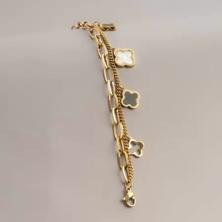 PULSERA TREBOL DOBLE MUJER LZ