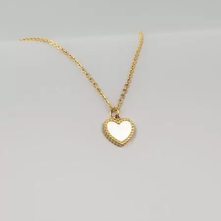 CADENA CORAZÓN BLANCO MUJER LZ