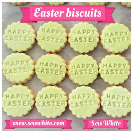 Happy Easter letter stamp biscuits