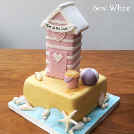 beach hut cake by Cakes by Robin in Wimbledon