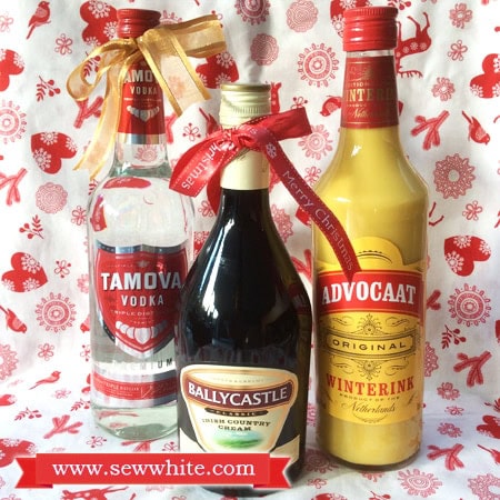 Sew White Christmas cocktails using Aldi