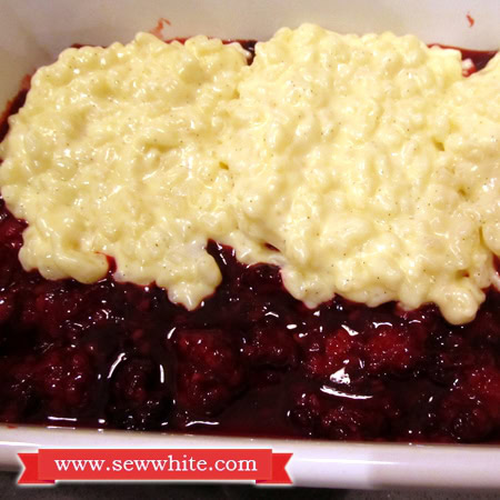 Sew White Christmas jam rice pudding 2