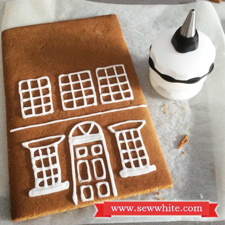 Sew White Georgian town house gingerbread 8